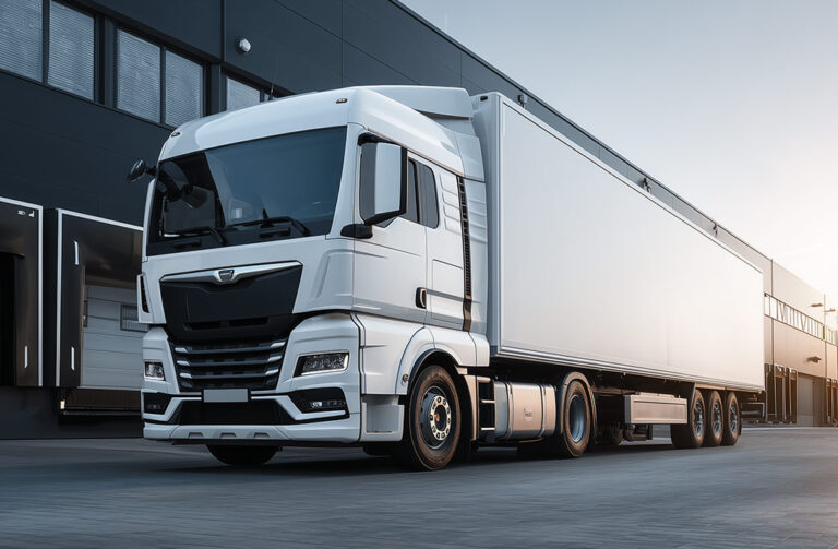 Ciężarówka z naczepą – leasing pojazdów ciężarowych